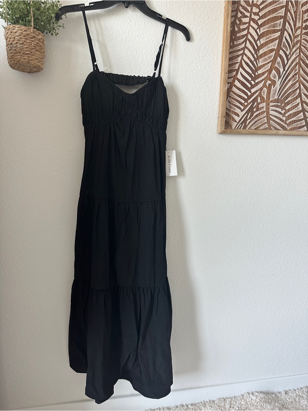 Black Sleeveless Tiered Maxi Dress -  Contemporary Brand